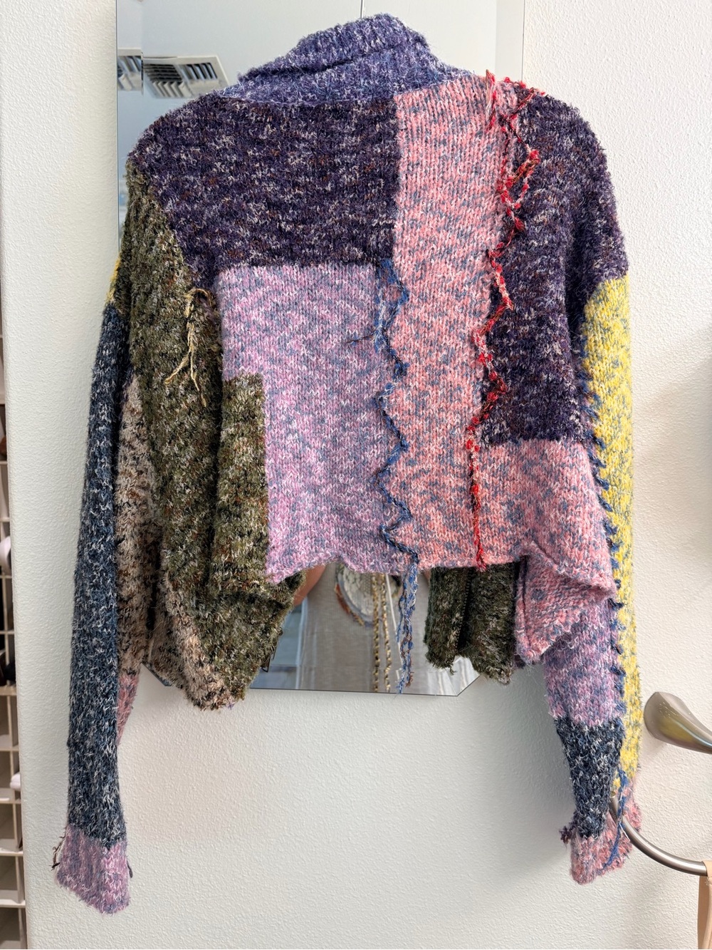 POL Multicolor Textured Knit Sweater - Purple, Blue, Pink - Picture 2 of 3